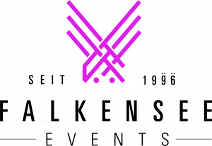 Logo magenta - schrift schwarz - kurve